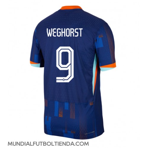 Camiseta Países Bajos Wout Weghorst #9 Segunda Equipación Replica Eurocopa 2024 mangas cortas